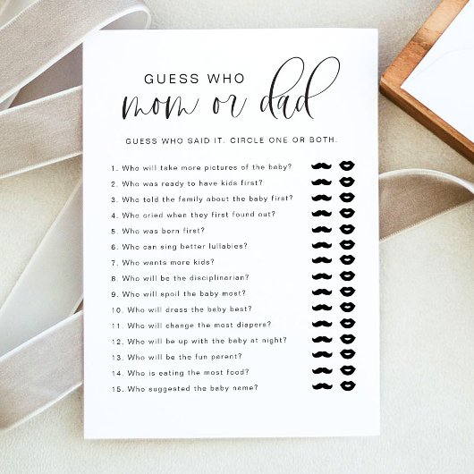 JOLIE What's In your巾着赤ちゃんシャワーゲーム 招待状