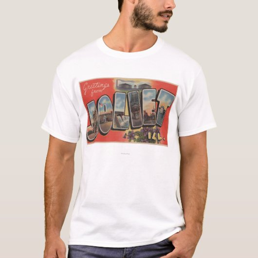 Joliet、イリノイ-大きい手紙場面2 Tシャツ (正面)