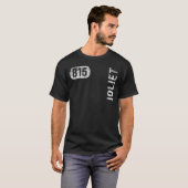 Joliet Illinois 815エリアコードヴィンテージレトロ Tシャツ (正面フル)
