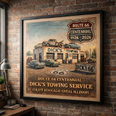 Joliet Illinois Route 66 Towing ポスター