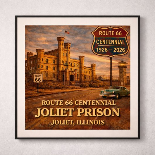Joliet Prison Chicago Route 66 ポスター