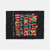 Jolliest Bunch Of Teachers This Side Of The Hallwa フリースブランケット (正面(横))