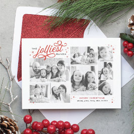 Jolliest Bunch Photo 数々の Holidayニュースレター シーズンカード