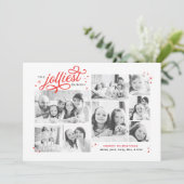 Jolliest Bunch Photo 数々の Holidayニュースレター シーズンカード (スタンド正面)