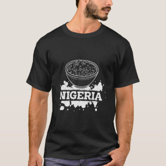 Jollofナイジェリア揚げ食品ナイジェリア国旗African R Tシャツ