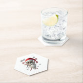 Jolly Af Christmas Skull Santa Hat Happy Xmas Holi ペーパーコースター (インサイチュ)