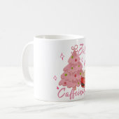 Jolly and Caffeinated Christmas Tree Coffee Design コーヒーマグカップ (正面左)