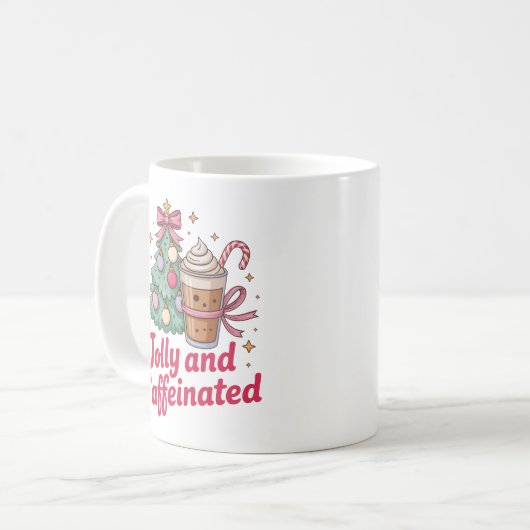 jolly and caffeinated customised  mug design  コーヒーマグカップ (正面左)