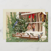 Jolly Birds Christmas Holiday Card シーズンカード (正面/裏面)