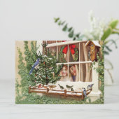 Jolly Birds Christmas Holiday Card シーズンカード (スタンド正面)