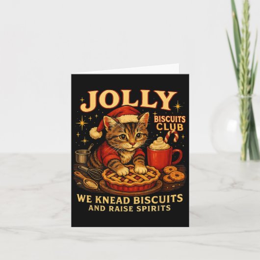 Jolly Biscuits Club We Knead Cat Xmas  カード (正面)
