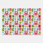 Jolly & Bright: Santa & Friends ラッピングペーパーシート (正面)
