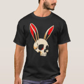 Jolly Bunny Roger Rabbit Skull Crossbones Men Wome Tシャツ (正面)