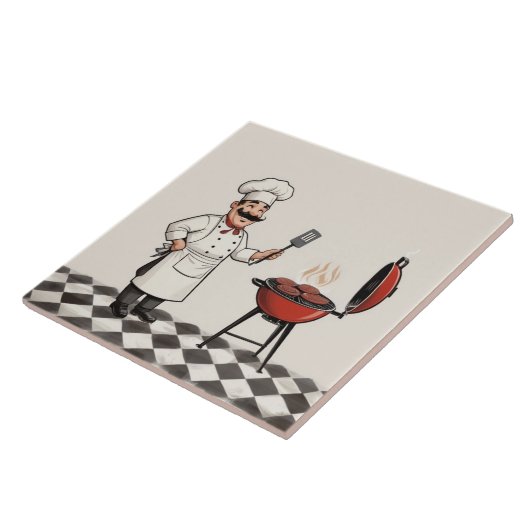 Jolly Chef Burger: Cook grilling hamburgers on BBQ タイル (側面)