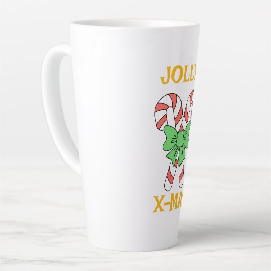 JOLLY CHRISTMAS カフェラテマグ (左アングル)