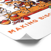 Jolly Christmas Biscuits Bakery Baking Crew Xmas C ポスター (角)