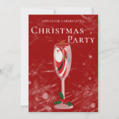 Jolly Christmas Cheers with Santa champagne 招待状 (正面)