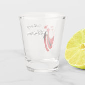 Jolly Christmas Cheers with Santa Champagne Winter ショットグラス (裏面)