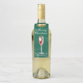 Jolly Christmas Cheers with Santa Champagne winter ボトルネックタグ (ボトル)