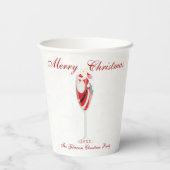 Jolly Christmas Cheers with Santa Champagne winter 紙コップ (裏面)