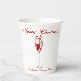Jolly Christmas Cheers with Santa Champagne winter 紙コップ