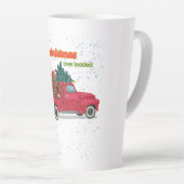 Jolly Christmas Overloaded Truck カフェラテマグ (右アングル)