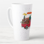 Jolly Christmas Overloaded Truck カフェラテマグ (左アングル)