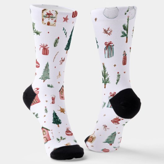 Jolly Christmas Pattern Socks | Fun Gift  ソックス (傾斜あり)