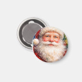 Jolly Christmas Santa Portrait マグネット (正面/裏面)
