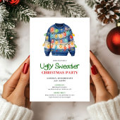 Jolly Funny Ugly Sweater Christmas Invite 招待状