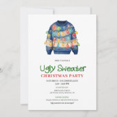 Jolly Funny Ugly Sweater Christmas Invite 招待状 (正面)