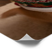 Jolly Golden Retriever Dog in Cozy Sweater Custom  ポスター (角)