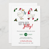 Jolly Goose Cocktail Drink Holiday Christmas Party 招待状 (正面/裏面)