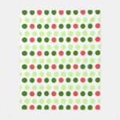 Jolly Holiday Polka Dots フリースブランケット (正面)