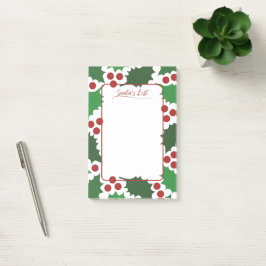 Jolly Holly & Berries ホリデー 4 x 6 ポストイット