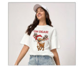 Jolly Jingle Threads Oh Dear! Cute Reindeer トライブレンドTシャツ