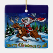 Jolly Old Elf Ornament by Tracy Lesch セラミックオーナメント (裏面)