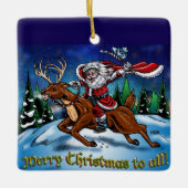 Jolly Old Elf Ornament by Tracy Lesch セラミックオーナメント (正面)