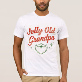 Jolly Old Grandpa | クラシックなクリスマスTシャツ Tシャツ