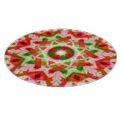 Jolly Red Green Christmas Star Dopamine Decor カッティングボード (角)