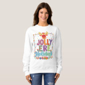 "Jolly Reindeer Holiday Lights Sweatshirt" スウェットシャツ (正面フル)