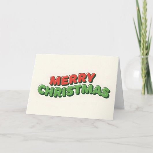 Jolly Retro Kids Merry Christmas シーズンカード (正面)