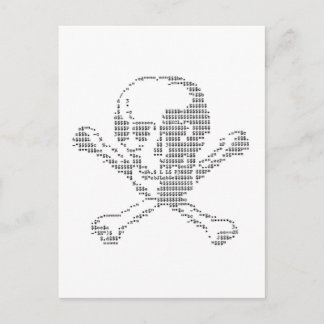Jolly Roger ascii artの現金スカル ポストカード