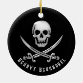 Jolly Roger Pirate Day セラミックオーナメント (裏面)