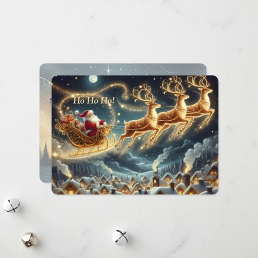 Jolly Santa Christmas Card シーズンカード (正面/裏面インサイチュ)