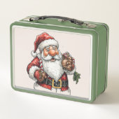 Jolly Santa Christmas Lunch Box メタルランチボックス (裏面)