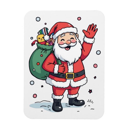 Jolly Santa Christmas Puzzle – Festive Holiday Fun マグネット (縦)
