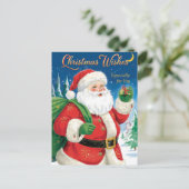 Jolly Santa Christmas Wishes Especially For You シーズンポストカード (スタンド正面)