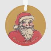 Jolly Santa Claus with Your Text オーナメント (裏面)