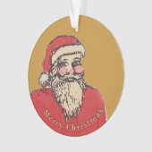Jolly Santa Claus with Your Text オーナメント (正面)